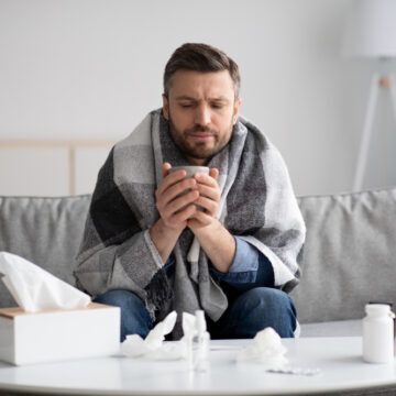 homme malade grippe
