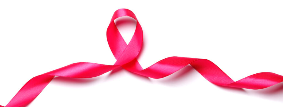 Ruban rose qui représente le mois d'action et de prévention autour du cancer du sein : Octobre Rose.